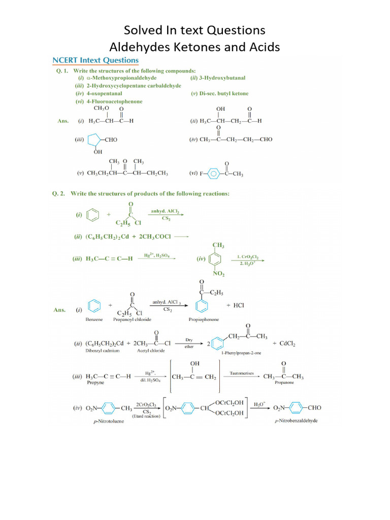 Intext Question Solutions | PDF