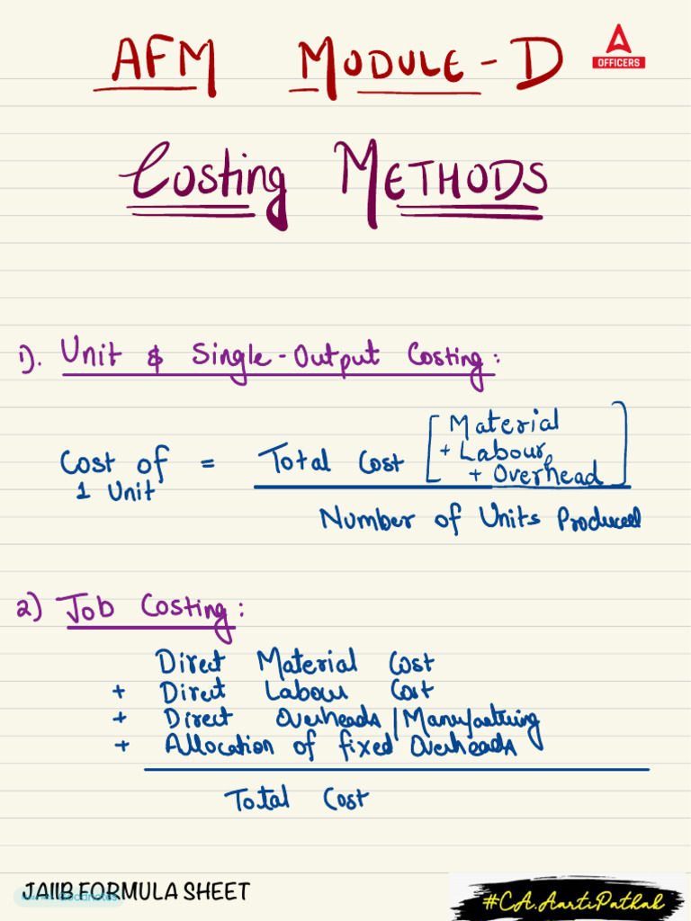 Costing Methods | PDF | Economies | Business Economics
