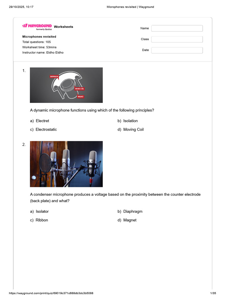 Microphones Revisited - Wayground | PDF | Microphone | Loudspeaker