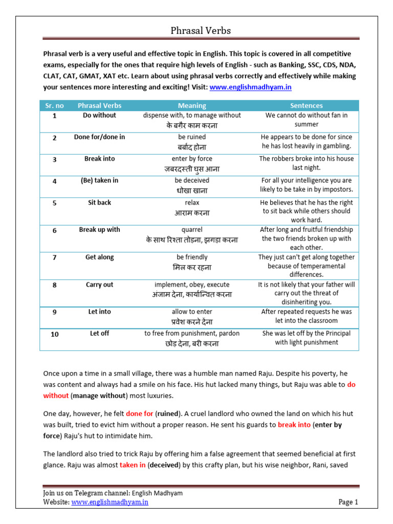 Essential Phrasal Verbs for English Exams | PDF | Landlord