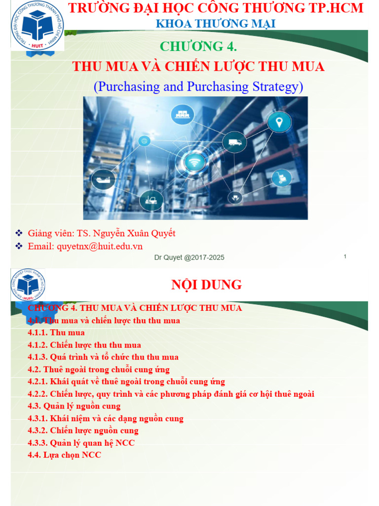 Chương 4. Thu mua và Chiến lược thu mua | PDF