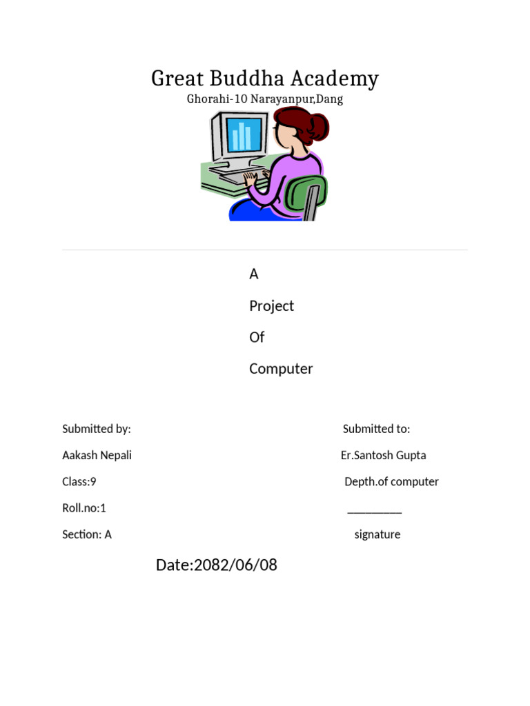 Great Buddha Academy Computer Project | PDF