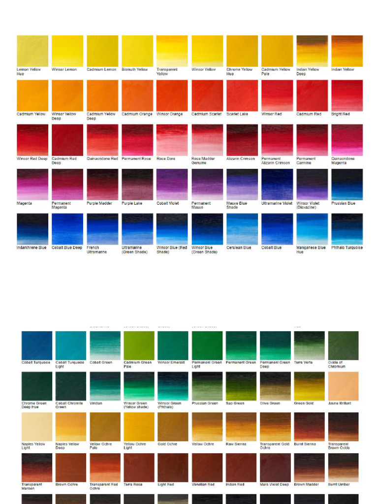Colours Windsor Newton PDF | PDF