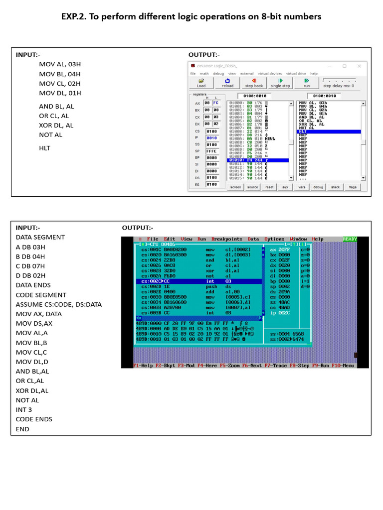 EXP 2 Logic - Op | PDF