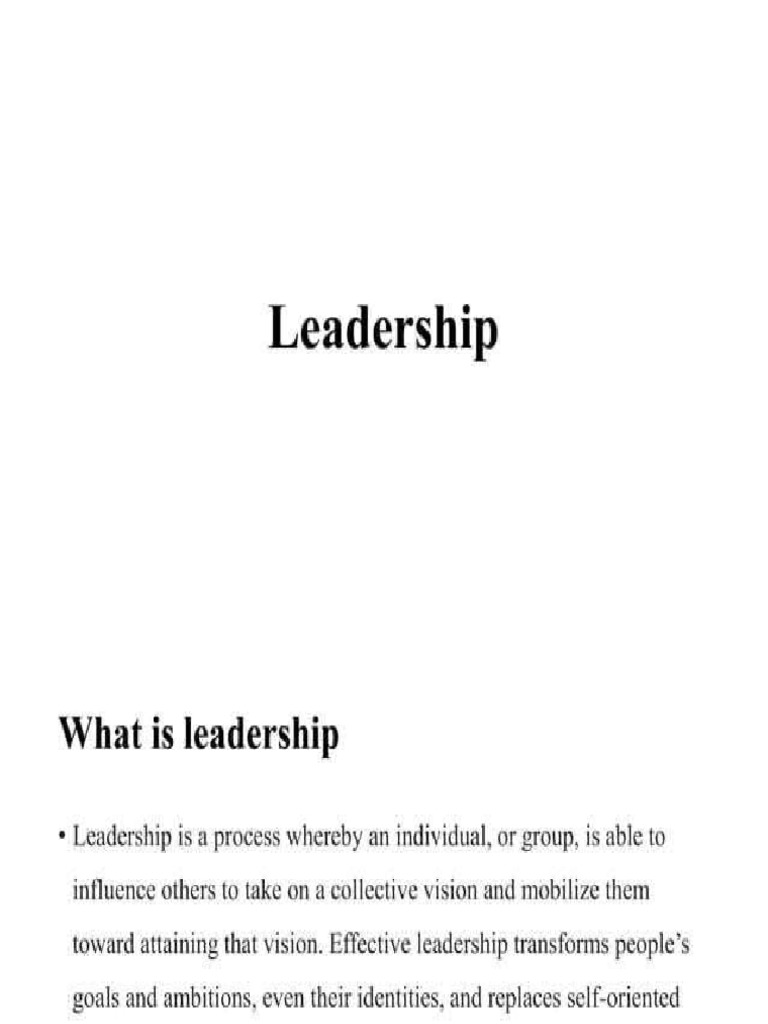 Leadership and Organizational Behavior | PDF