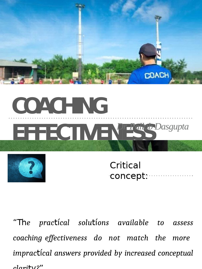 Assessing Coaching Effectiveness | PDF | Behavioural Sciences | Social ...