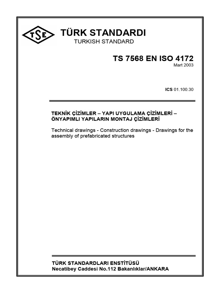 TS 7568 EN ISO 4172 Mart 2003 | PDF
