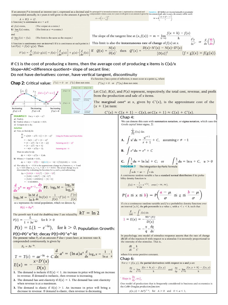 Cheating Sheet Math | PDF