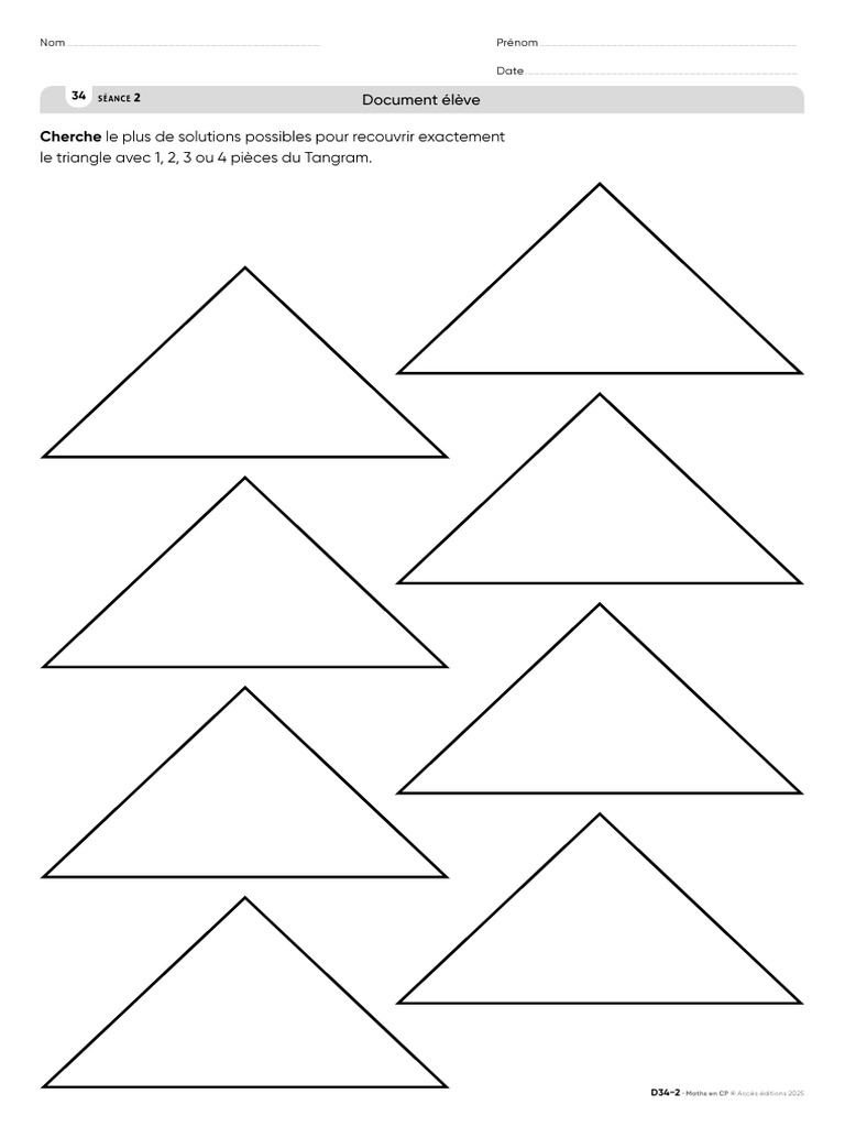 Solutions de Tangram pour Triangle | PDF