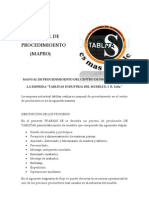 Manual de Procedimioento Del Centro de Produccion