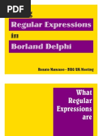 Using Regular Expressions in Borland Delphi - RM - 20040302