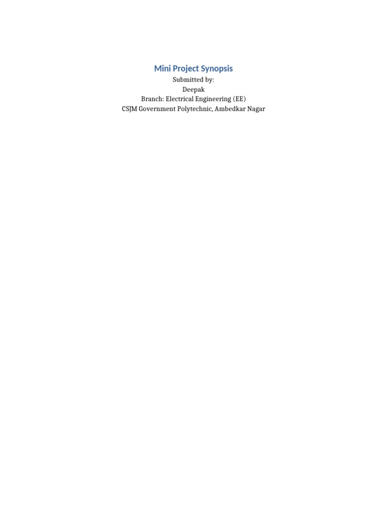 To-Do List App Project Synopsis | PDF