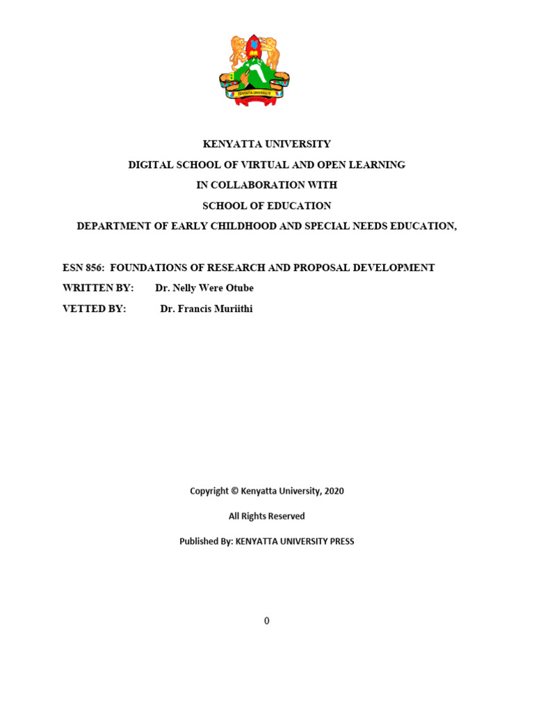 Research Proposal Development Guide | PDF | Educational Assessment ...