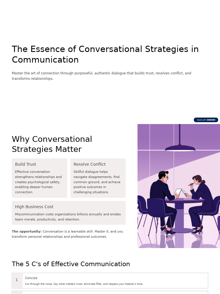 The Essence of Conversational Strategies in Communication | PDF ...