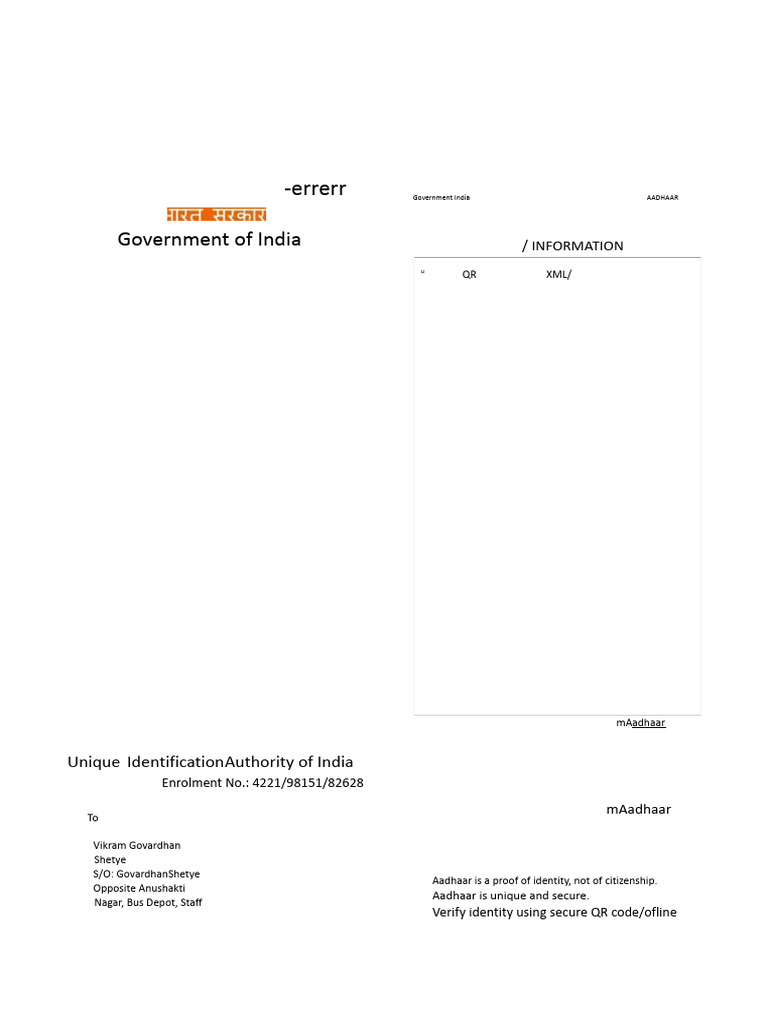 Aadhaar Identity Verification Guide | PDF | Access Control | Security ...