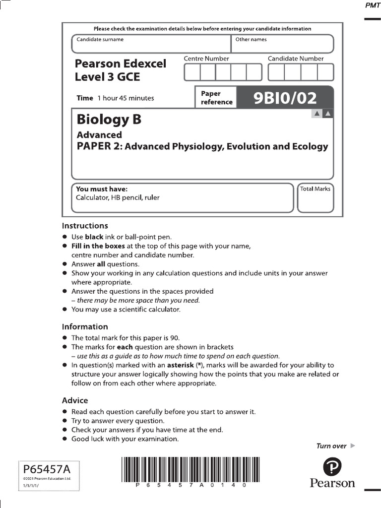 Bio P2 2021 | PDF