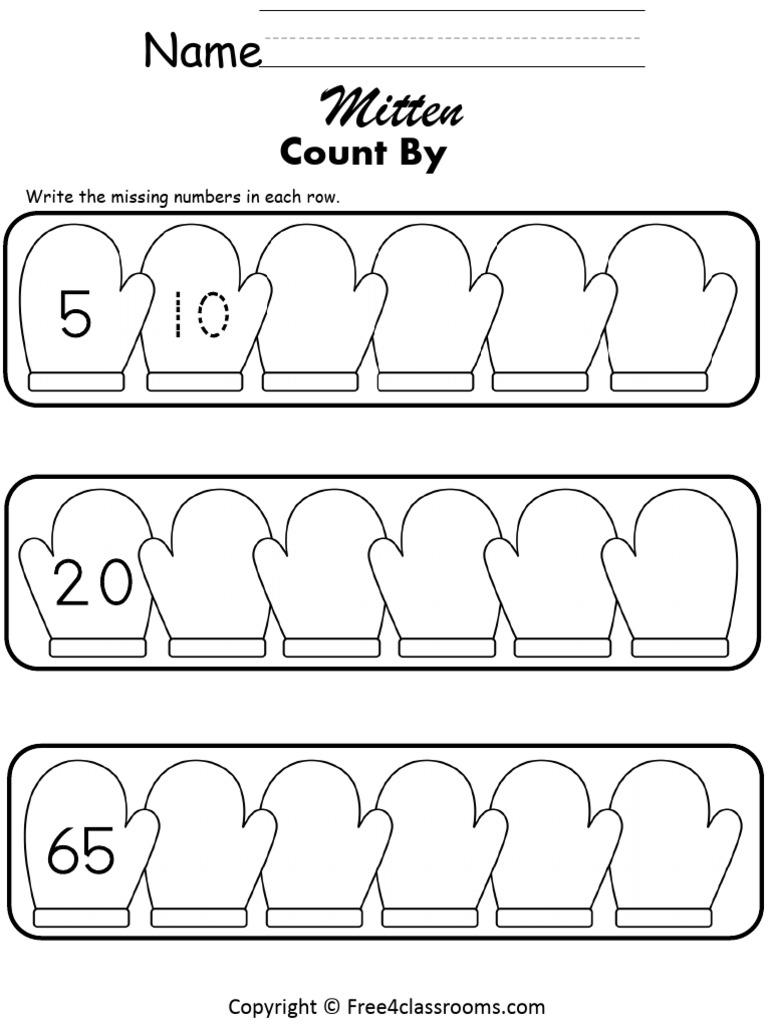 Count by 5s Number Worksheet | PDF