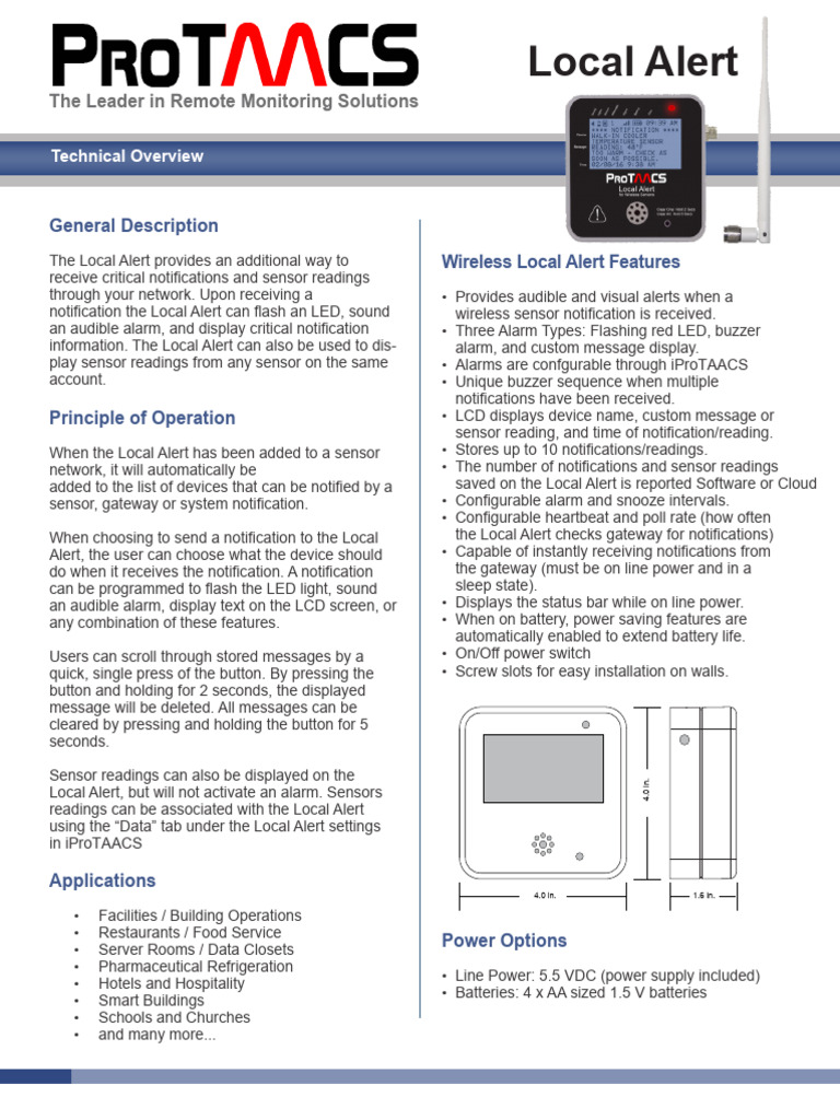 Wireless Local Alert System Overview | PDF