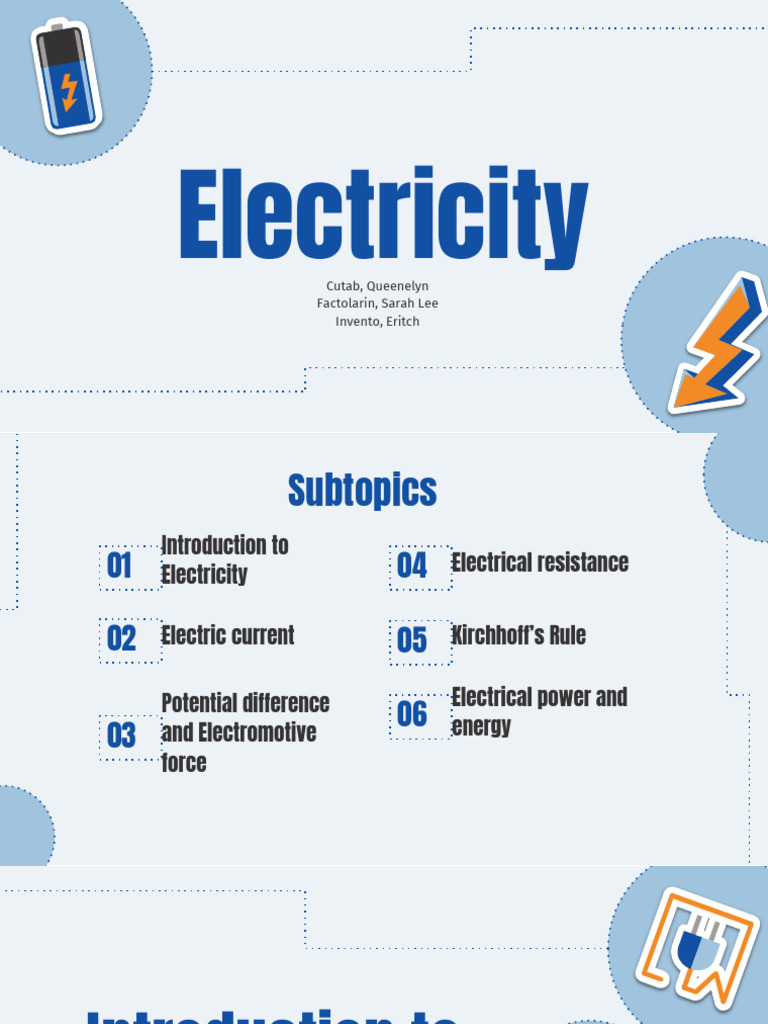 Understanding Electricity Fundamentals | PDF | Voltage | Electric Power