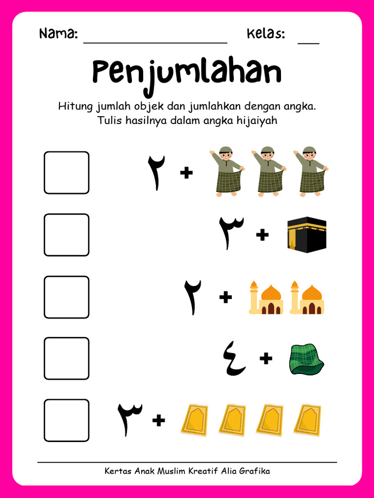 Kertas Aktivitas Anak Muslim Kreatif | PDF