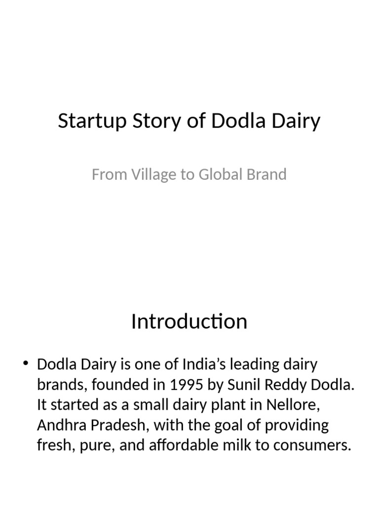 Dodla Dairy: From Nellore to Global Success | PDF