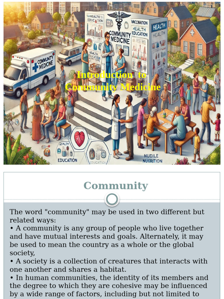 Introduction To Community Medicine | PDF | Public Health | Medicine