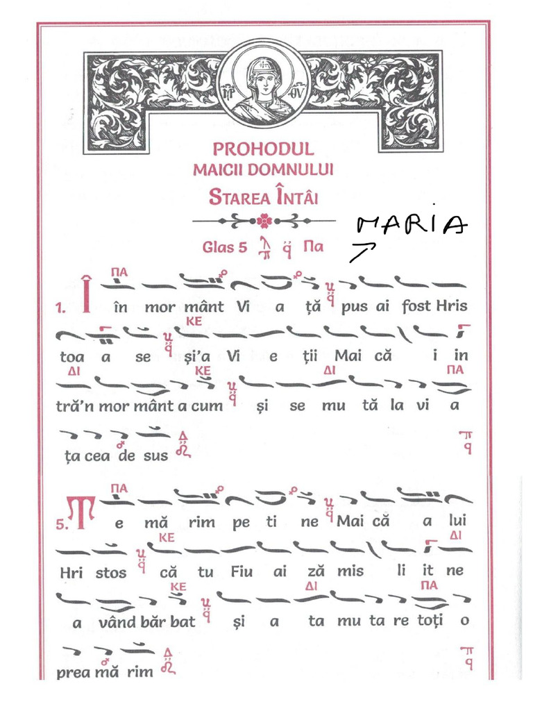 Prohodul Maicii Domnului - Alese | PDF