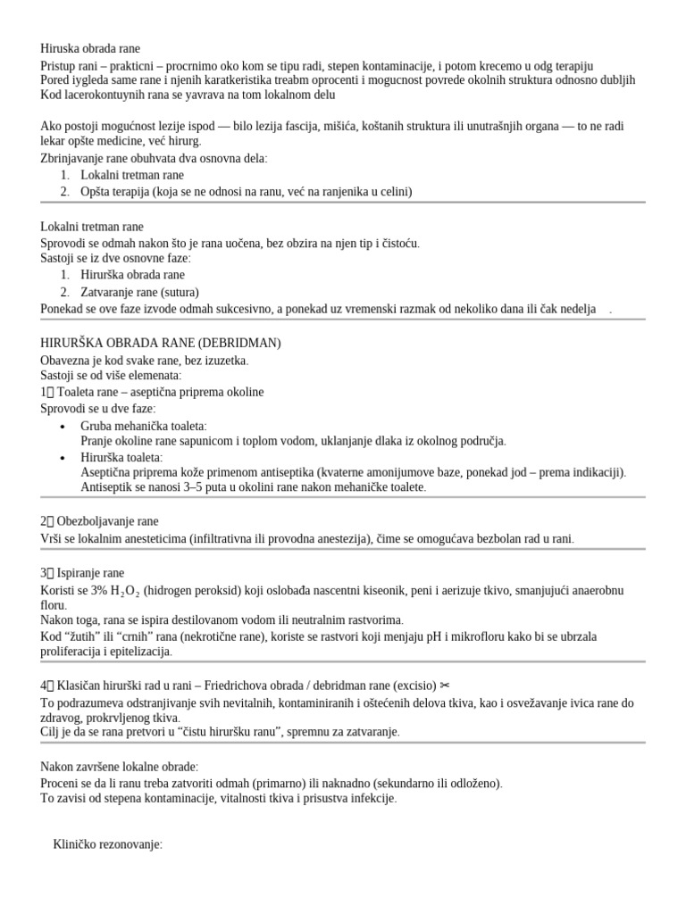 Zbrinjavanje Rane | PDF
