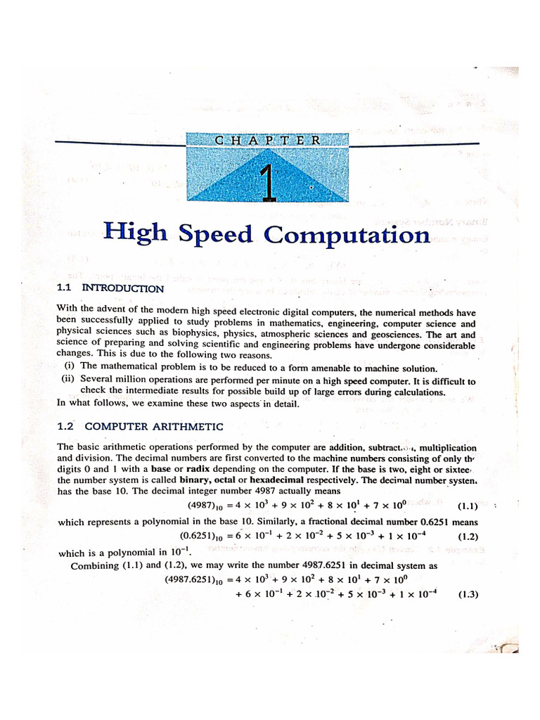 High Speed Computation | PDF