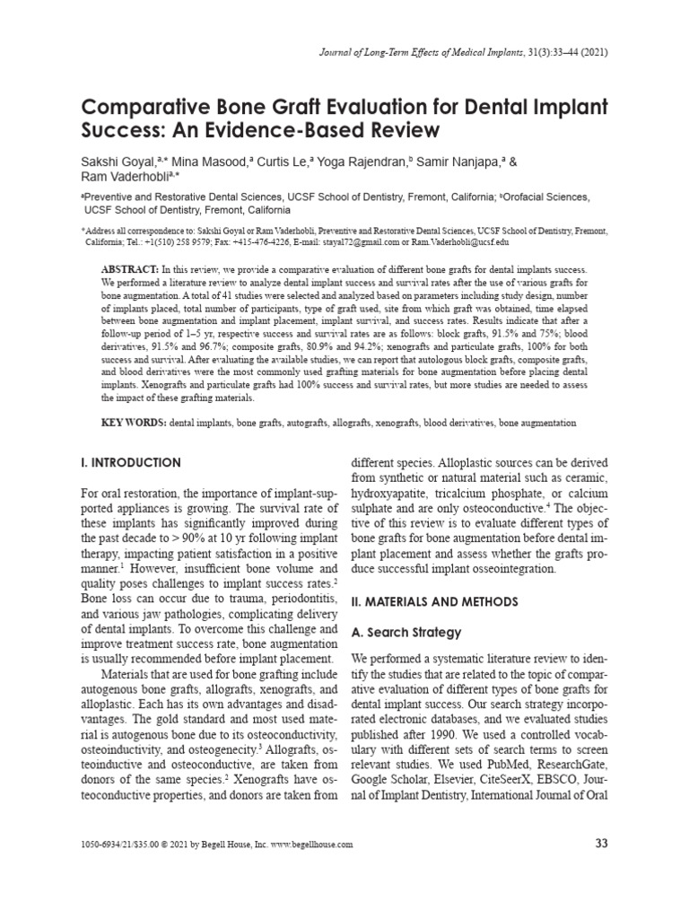 Bone Graft Types for Dental Implant Success | PDF | Dental Implant ...