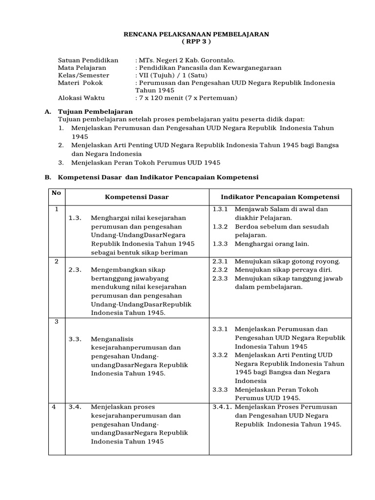 Identifikasi Perumusan UUD 1945 | PDF