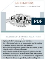 Elements and Functions of Public Relations