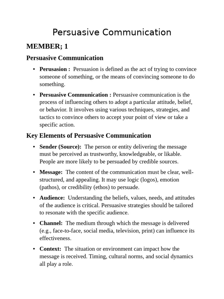 Persuasive Communication Data PDF | PDF | Persuasion | Communication