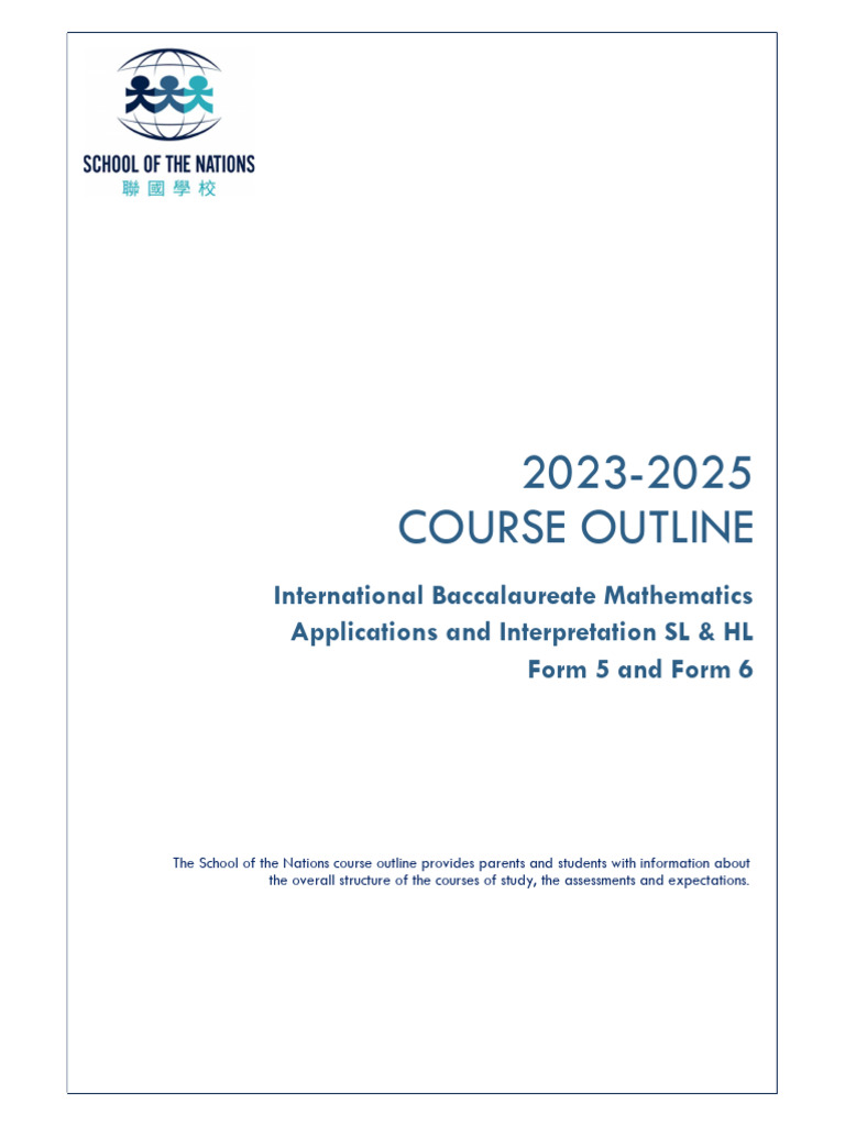 IBDP Mathematics AI Course Outline 2023 2025 | PDF | Mathematics ...