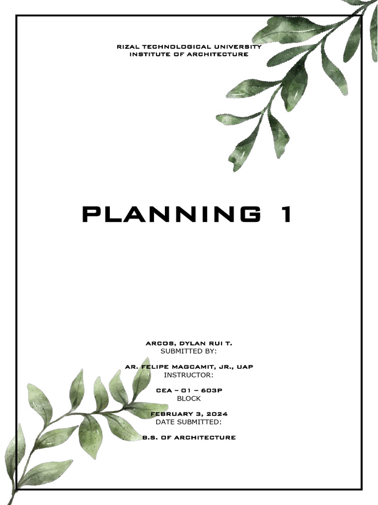Assignment 1_Planning | PDF | Sustainability | Vegetation