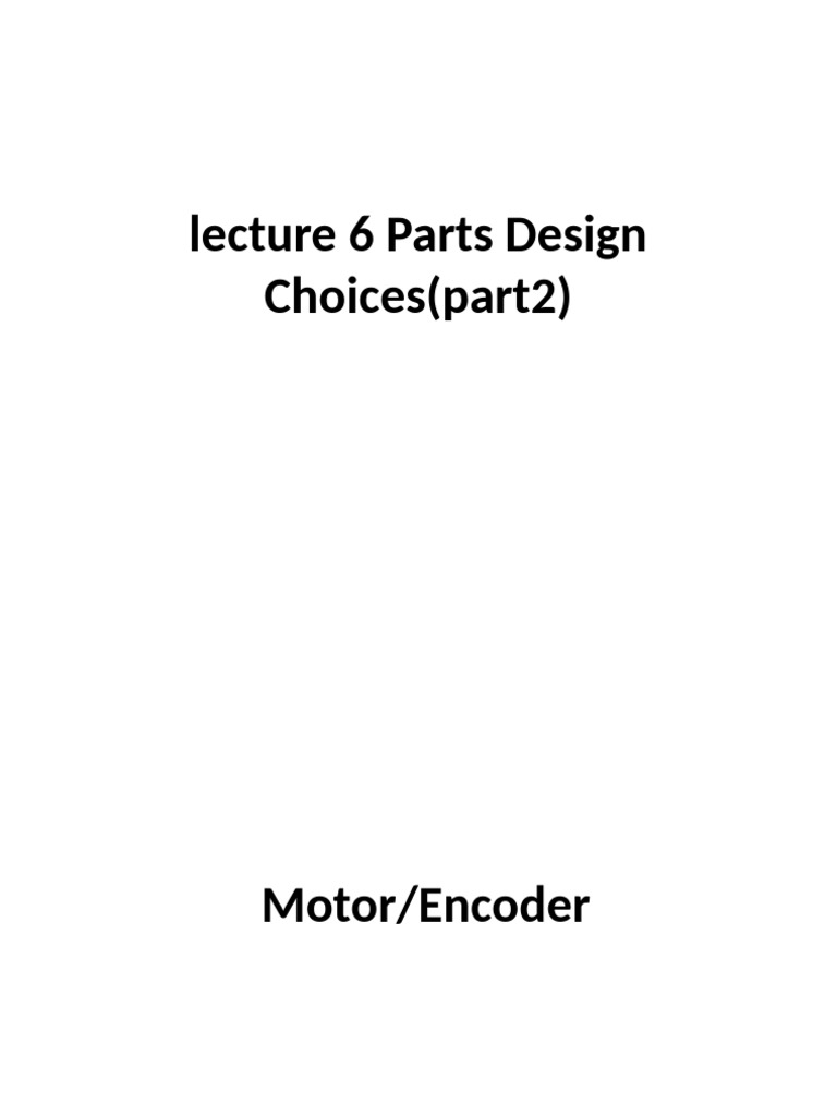 Lecture 6 Parts Design Choicespart2 | PDF
