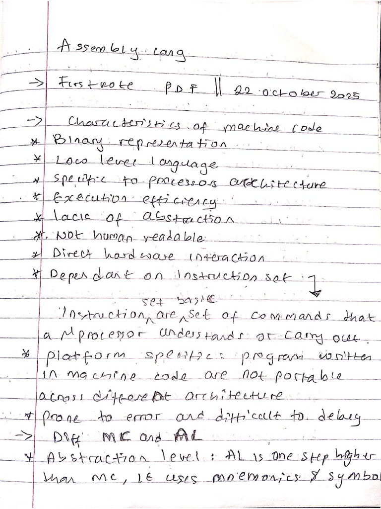 Assembly Language Second Class | PDF