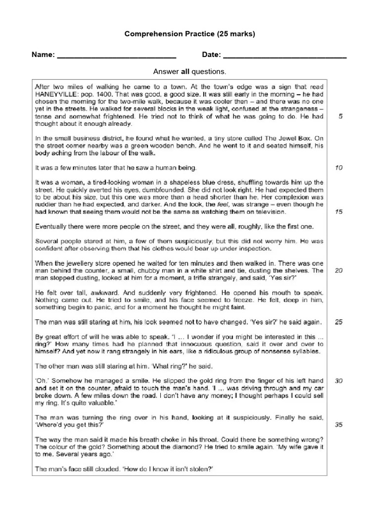 Comprehension and Descriptive Writing Practice | PDF | Planets ...