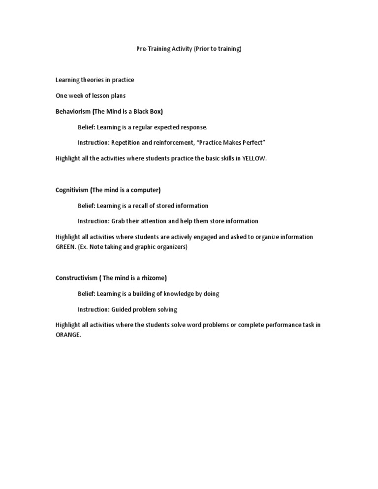 Pre Trainig | PDF | Career & Growth