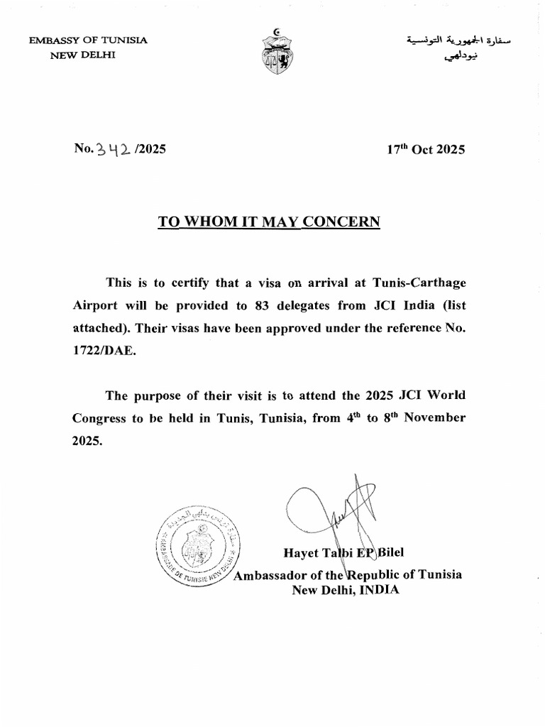 VOA Letter From Embassy | PDF