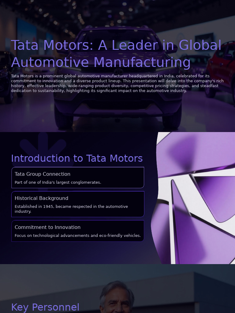 Tata Motors: Innovation in Automotive Industry | PDF | Sustainability ...