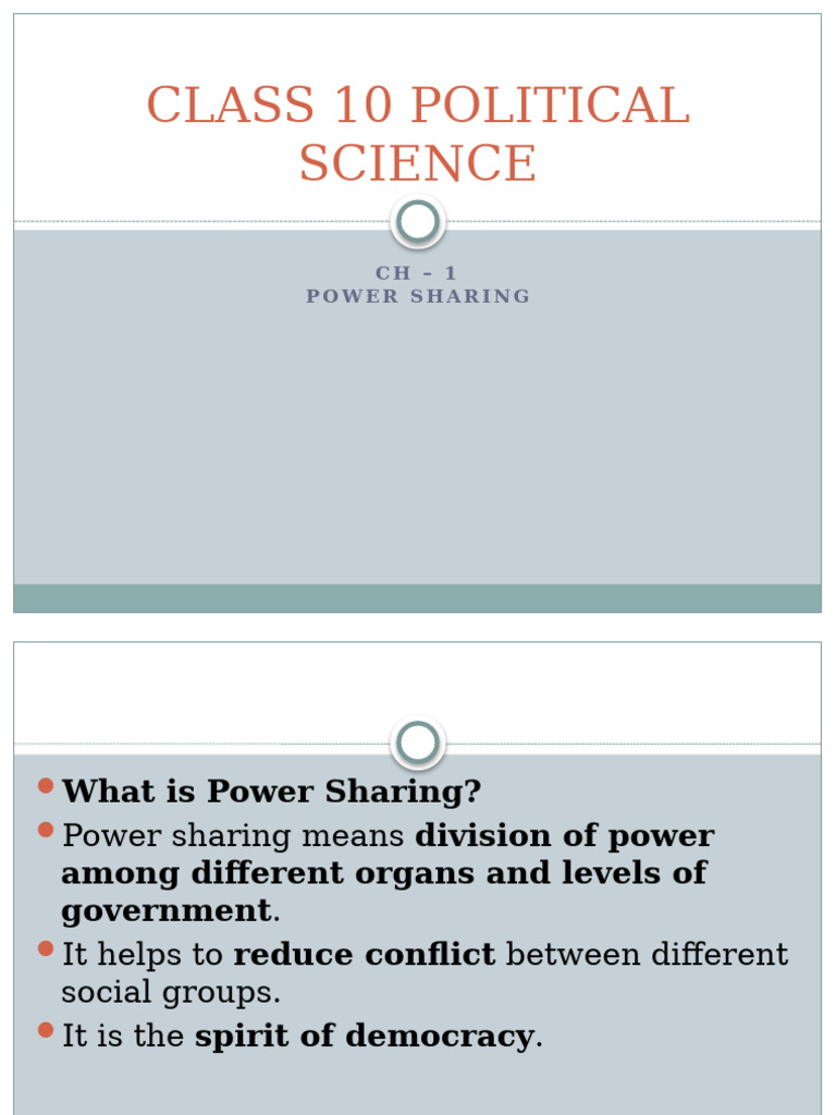 Class 10 Political Science Chapter 1 | PDF