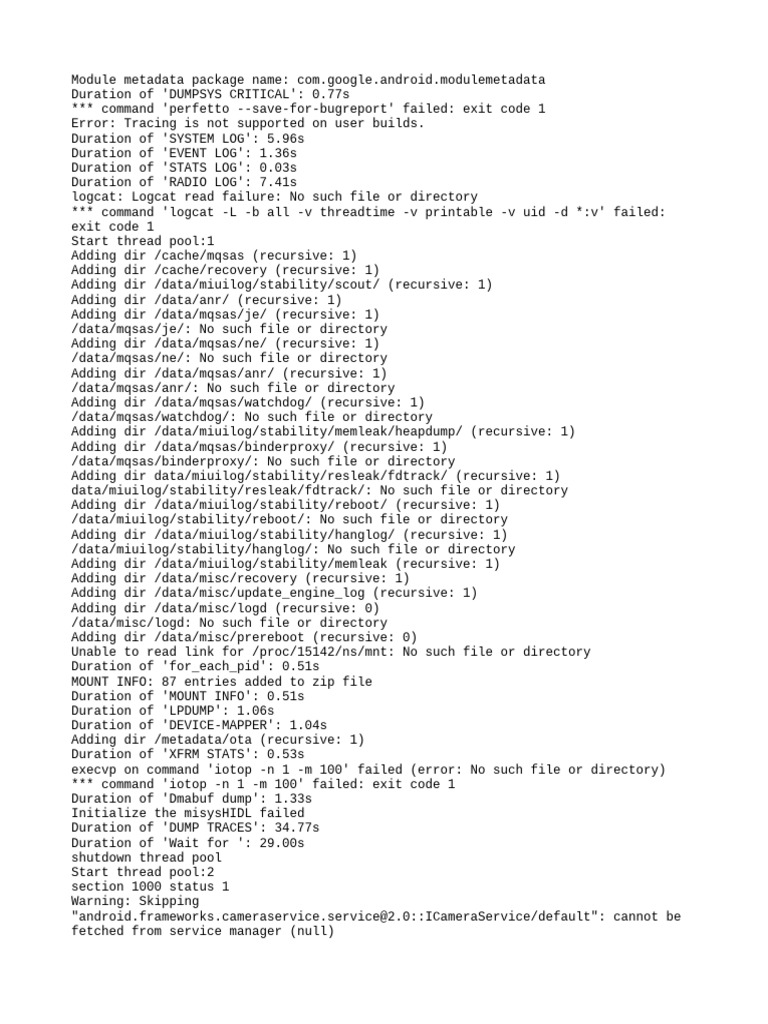 Android Module Metadata Log Analysis | PDF | Computer Programming ...