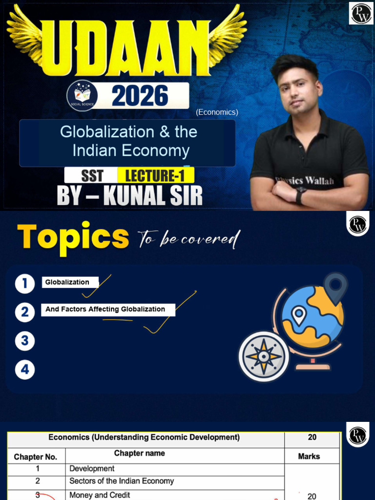 Economics - Globalization & The Indian Economy 01 Class Notes PDF | PDF