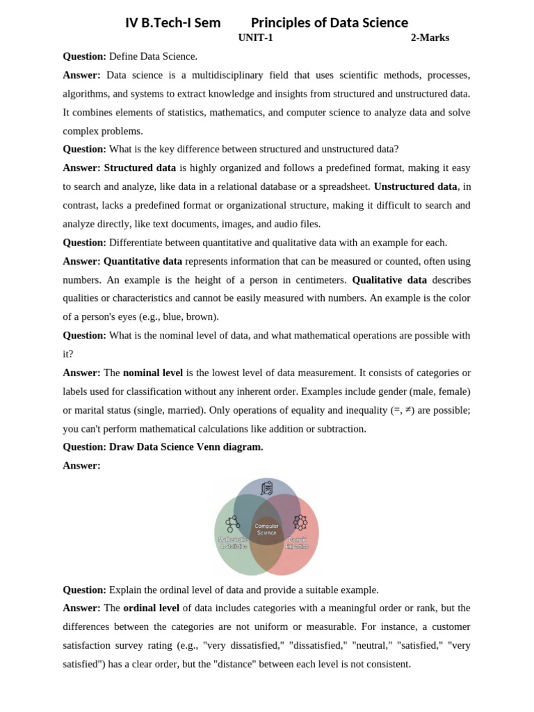 PDS - Short Answers & Imp Questions | PDF | Bayesian Inference | Matrix ...
