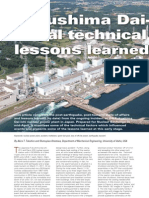 Fukushima Dai-Ichi Initial Technical Lessons Learned