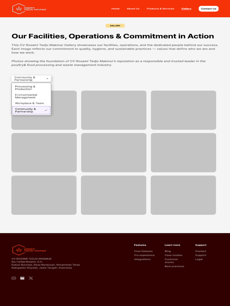 CV Rosami Tedjo Makmur Gallery Overview | PDF