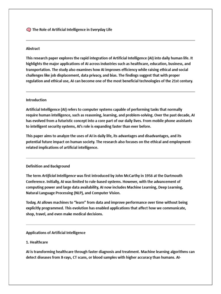 AI's Impact on Daily Life and Ethics | PDF | Artificial Intelligence ...