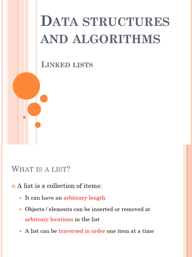 Understanding Linked Lists in Data Structures | PDF | Pointer (Computer ...