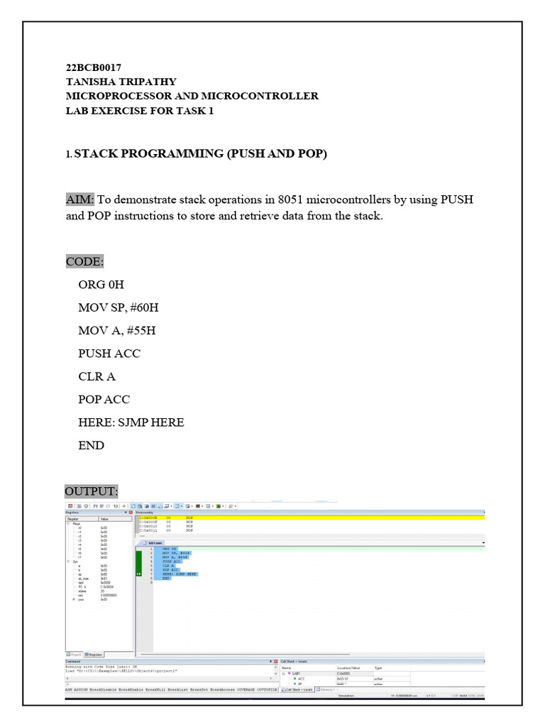 8051 Microcontroller Lab Exercises | PDF | Binary Coded Decimal ...